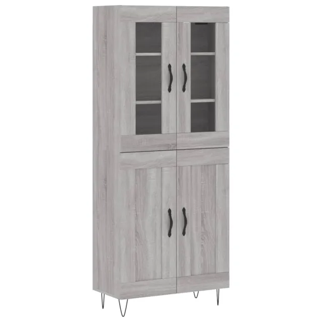Buffet haut Sonoma gris 69,5x34x180 cm Bois d'ingénierie