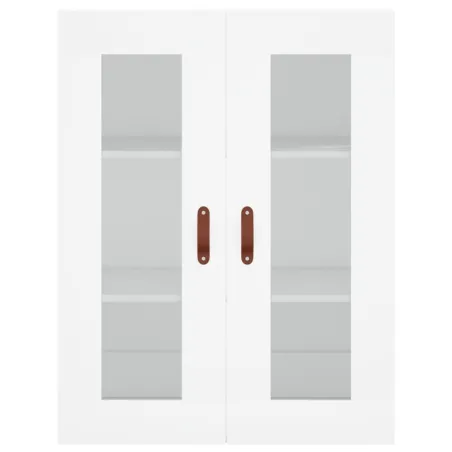 Buffet haut Blanc 69,5x34x180 cm Bois d'ingénierie