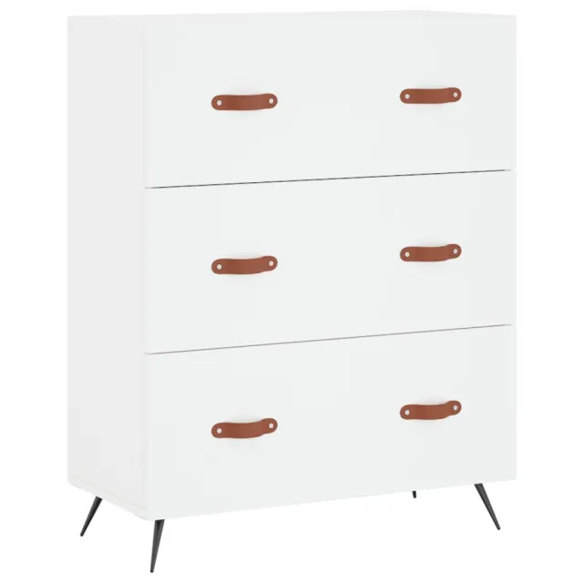 Buffet haut Blanc 69,5x34x180 cm Bois d'ingénierie