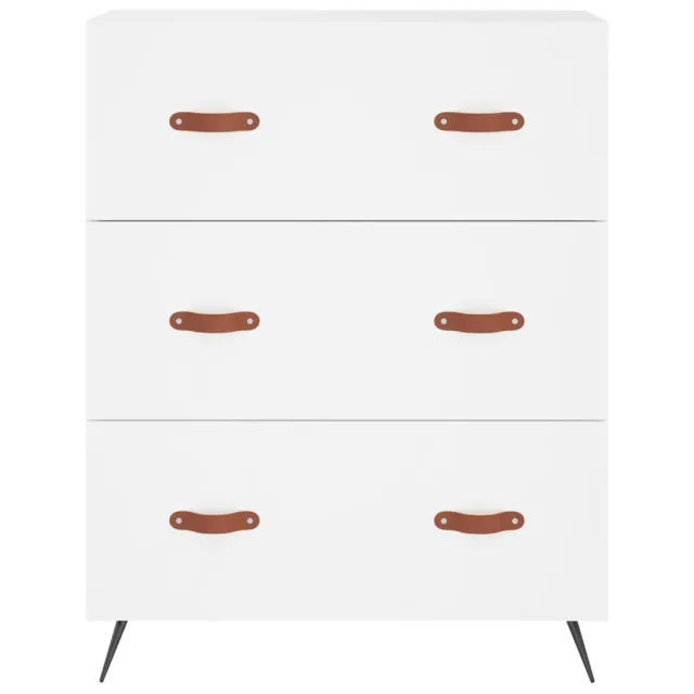 Buffet haut Blanc 69,5x34x180 cm Bois d'ingénierie