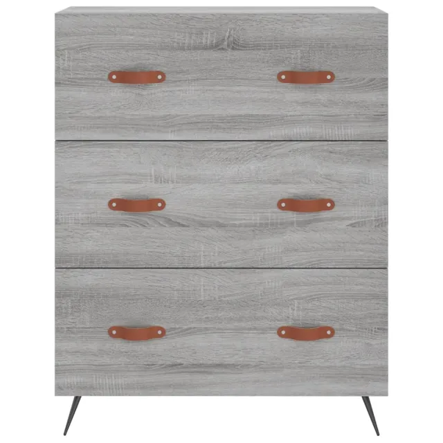 Buffet haut Sonoma gris 69,5x34x180 cm Bois d'ingénierie