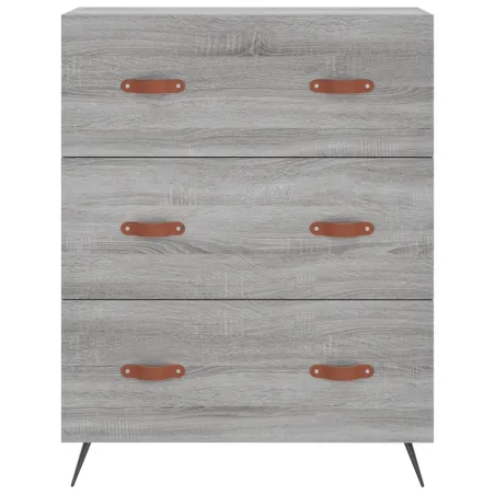 Buffet haut Sonoma gris 69,5x34x180 cm Bois d'ingénierie