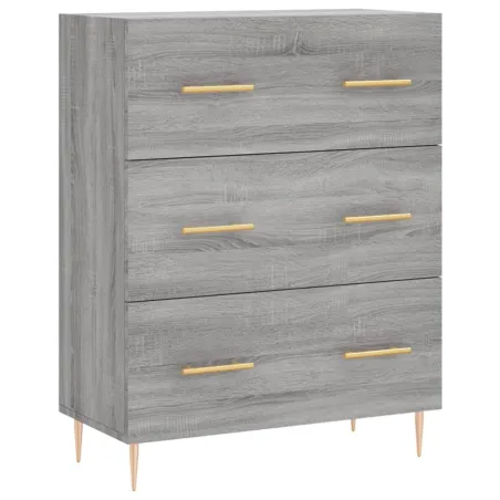 Buffet haut Sonoma gris 69,5x34x180 cm Bois d'ingénierie