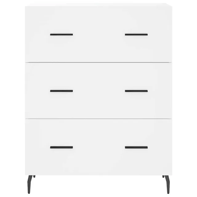 Buffet haut Blanc 69,5x34x180 cm Bois d'ingénierie