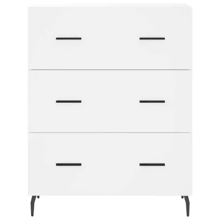 Buffet haut Blanc 69,5x34x180 cm Bois d'ingénierie