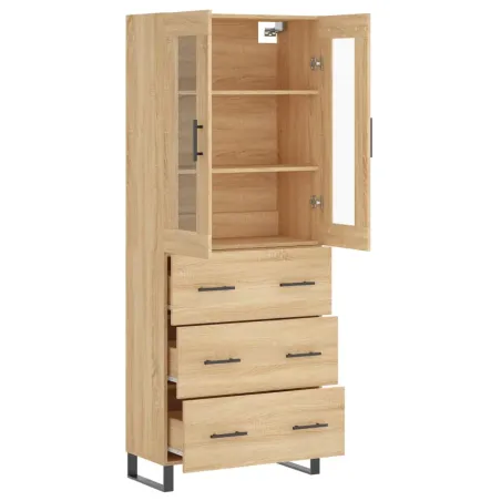 Buffet haut Chêne sonoma 69,5x34x180 cm Bois d'ingénierie