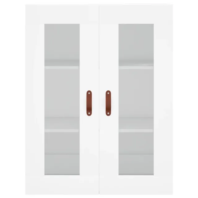 Buffet haut Blanc 69,5x34x180 cm Bois d'ingénierie