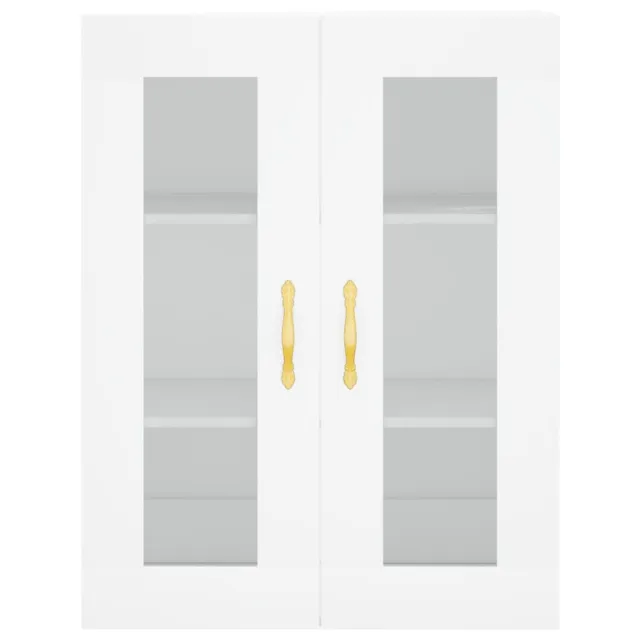 Buffet haut Blanc 69,5x34x180 cm Bois d'ingénierie