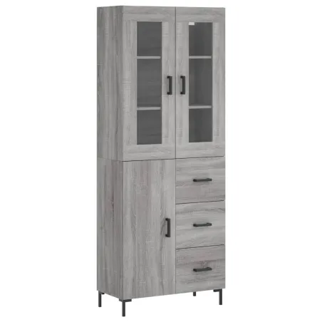 Buffet haut Sonoma gris 69,5x34x180 cm Bois d'ingénierie