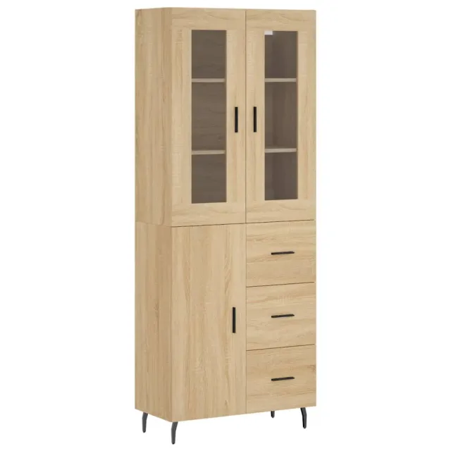 Buffet haut Chêne sonoma 69,5x34x180 cm Bois d'ingénierie