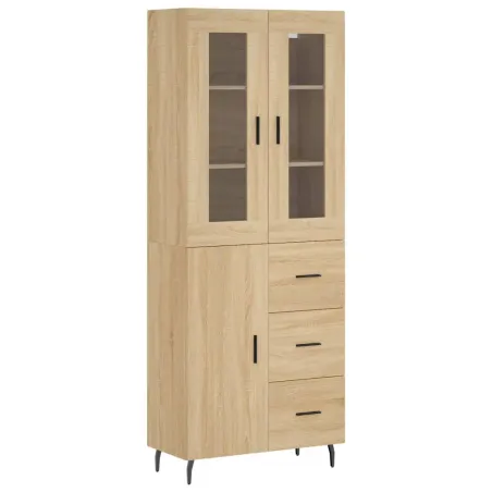Buffet haut Chêne sonoma 69,5x34x180 cm Bois d'ingénierie
