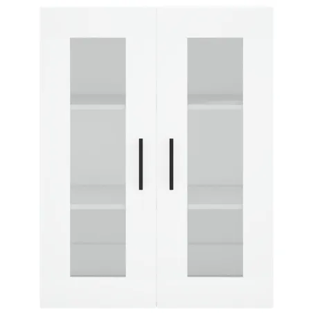 Buffet haut Blanc 69,5x34x180 cm Bois d'ingénierie