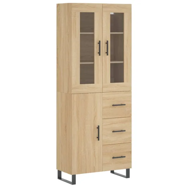 Buffet haut Chêne sonoma 69,5x34x180 cm Bois d'ingénierie