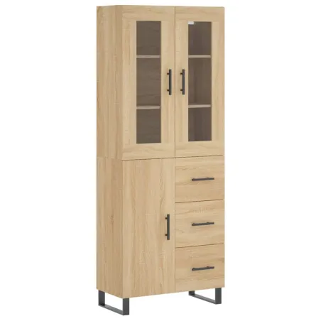 Buffet haut Chêne sonoma 69,5x34x180 cm Bois d'ingénierie