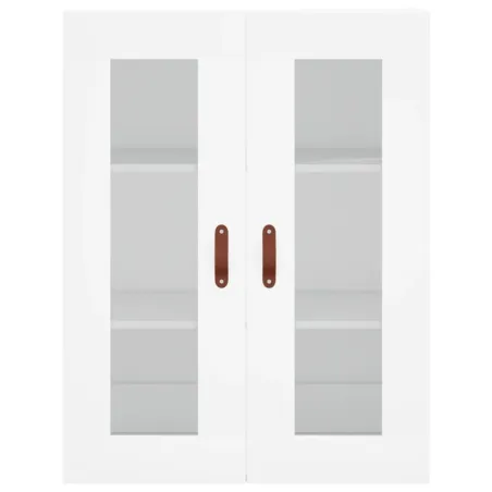 Buffet haut Blanc 69,5x34x180 cm Bois d'ingénierie