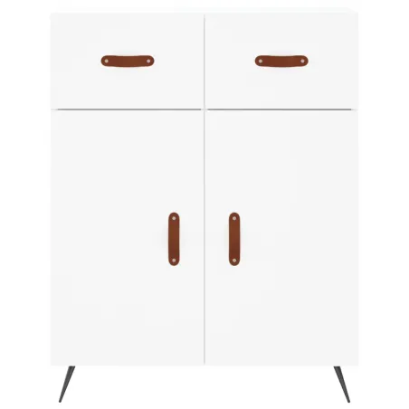 Buffet haut Blanc 69,5x34x180 cm Bois d'ingénierie