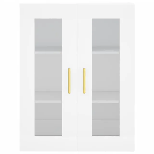 Buffet haut Blanc 69,5x34x180 cm Bois d'ingénierie