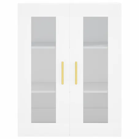 Buffet haut Blanc 69,5x34x180 cm Bois d'ingénierie