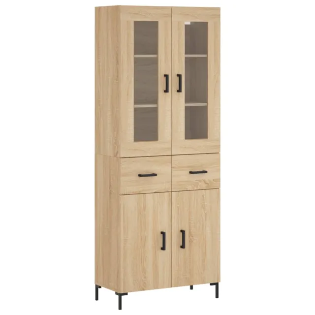 Buffet haut Chêne sonoma 69,5x34x180 cm Bois d'ingénierie