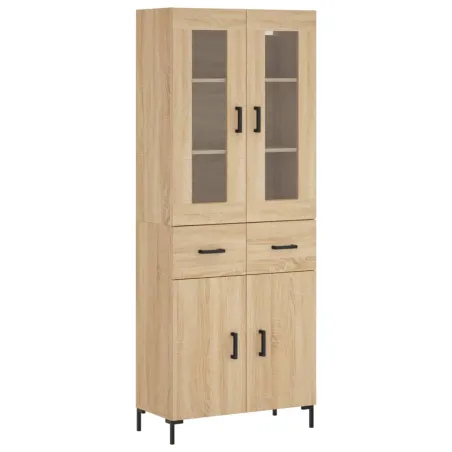 Buffet haut Chêne sonoma 69,5x34x180 cm Bois d'ingénierie