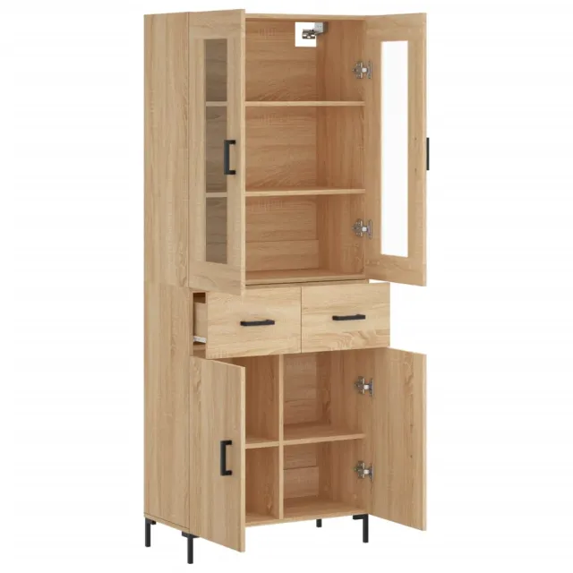 Buffet haut Chêne sonoma 69,5x34x180 cm Bois d'ingénierie