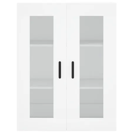 Buffet haut Blanc 69,5x34x180 cm Bois d'ingénierie