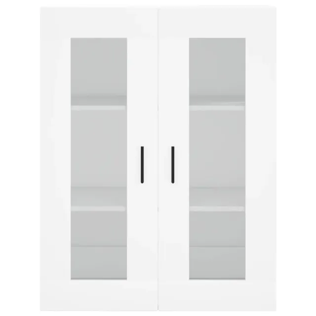 Buffet haut Blanc 69,5x34x180 cm Bois d'ingénierie