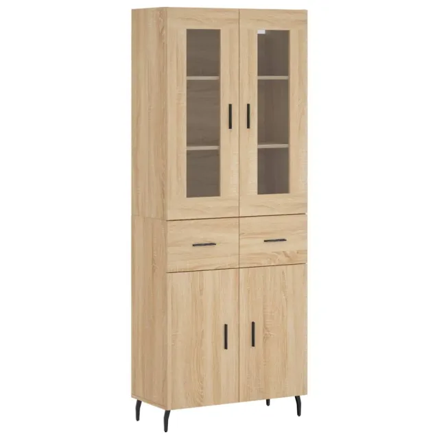 Buffet haut Chêne sonoma 69,5x34x180 cm Bois d'ingénierie