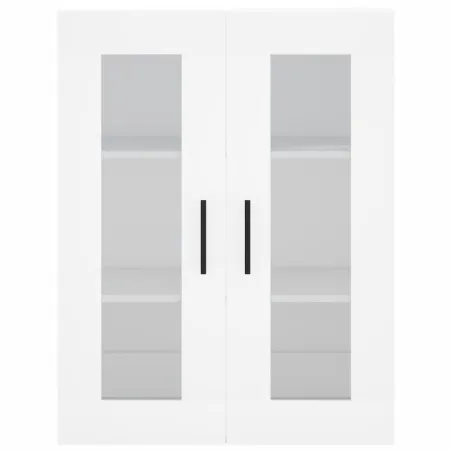 Buffet haut Blanc 69,5x34x180 cm Bois d'ingénierie