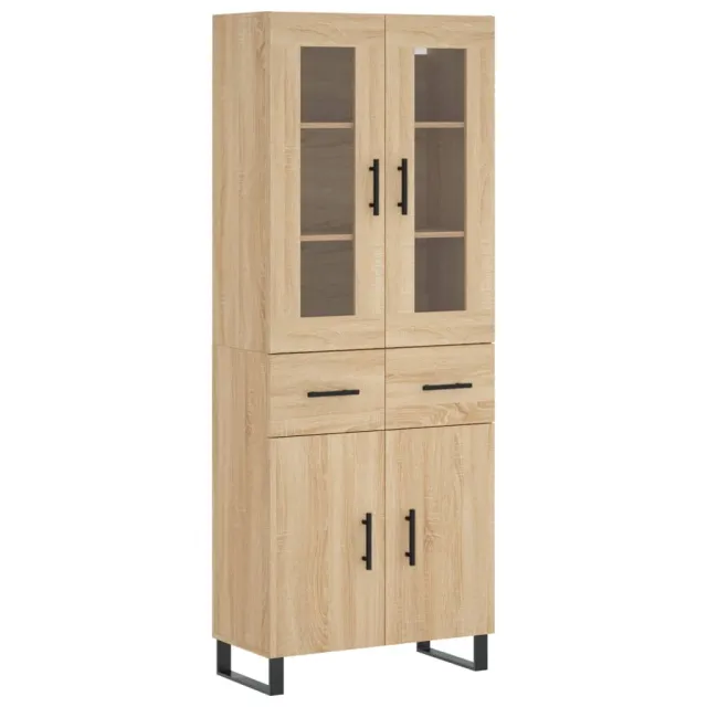 Buffet haut Chêne sonoma 69,5x34x180 cm Bois d'ingénierie