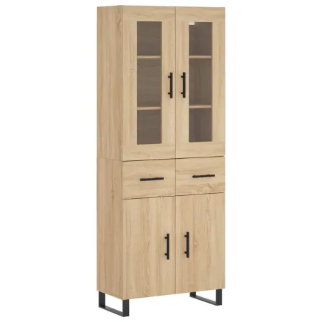 Buffet haut Chêne sonoma 69,5x34x180 cm Bois d'ingénierie