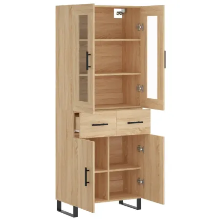 Buffet haut Chêne sonoma 69,5x34x180 cm Bois d'ingénierie