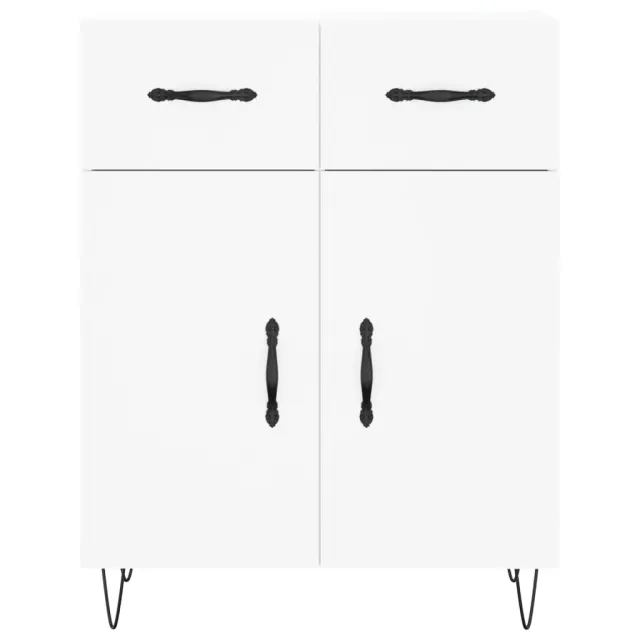 Buffet haut Blanc 69,5x34x180 cm Bois d'ingénierie