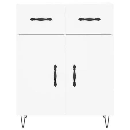 Buffet haut Blanc 69,5x34x180 cm Bois d'ingénierie