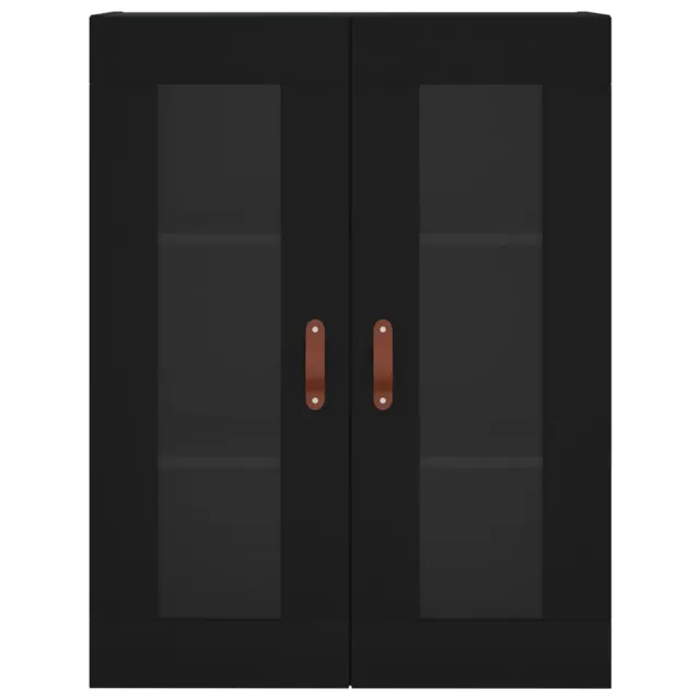 Buffet haut Noir 69,5x34x180 cm Bois d'ingénierie