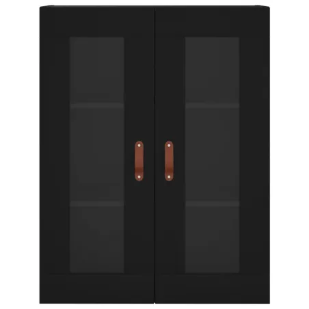 Buffet haut Noir 69,5x34x180 cm Bois d'ingénierie