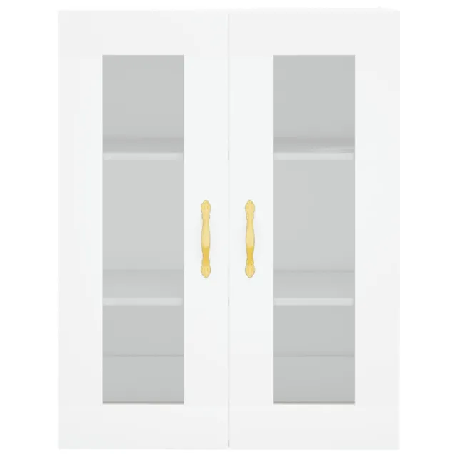 Buffet haut Blanc 69,5x34x180 cm Bois d'ingénierie