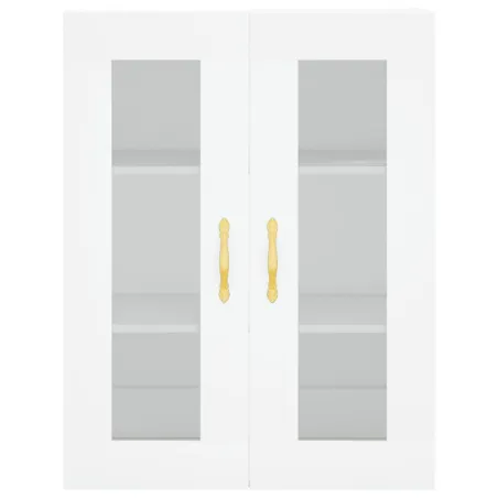 Buffet haut Blanc 69,5x34x180 cm Bois d'ingénierie