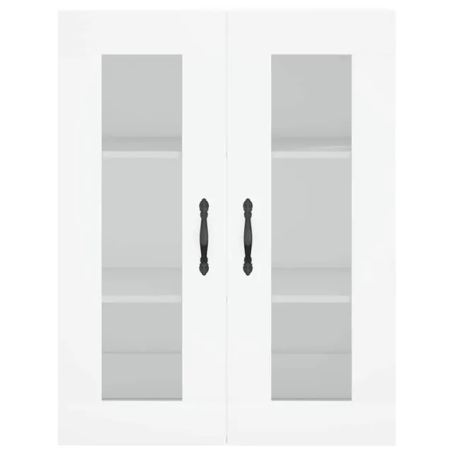 Buffet haut Blanc 69,5x34x180 cm Bois d'ingénierie