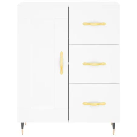 Buffet haut Blanc 69,5x34x180 cm Bois d'ingénierie