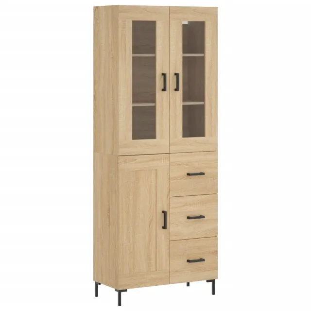 Buffet haut Chêne sonoma 69,5x34x180 cm Bois d'ingénierie