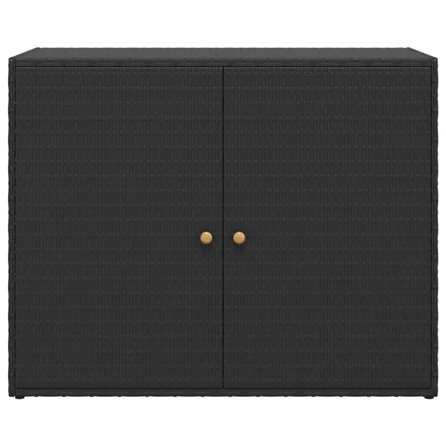 Armoire de rangement de jardin Noir 100x55,5x80 cm Résine tressée