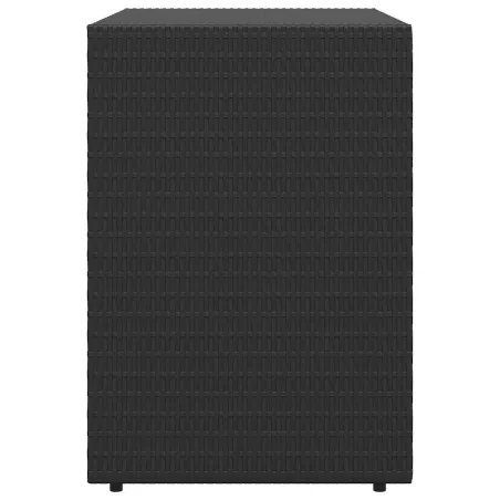 Armoire de rangement de jardin Noir 100x55,5x80 cm Résine tressée