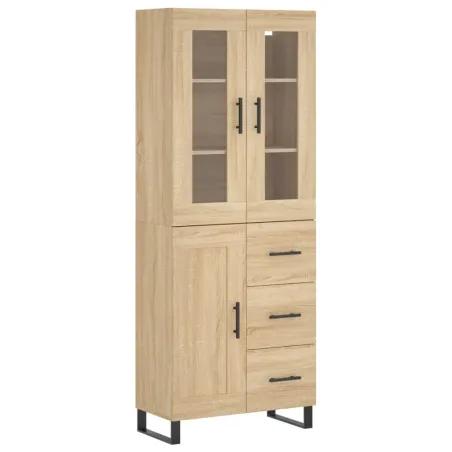 Buffet haut Chêne sonoma 69,5x34x180 cm Bois d'ingénierie