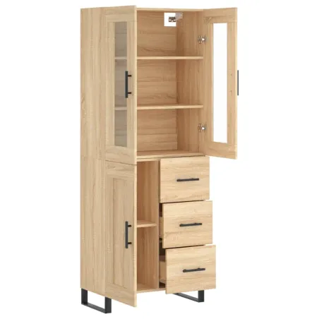 Buffet haut Chêne sonoma 69,5x34x180 cm Bois d'ingénierie