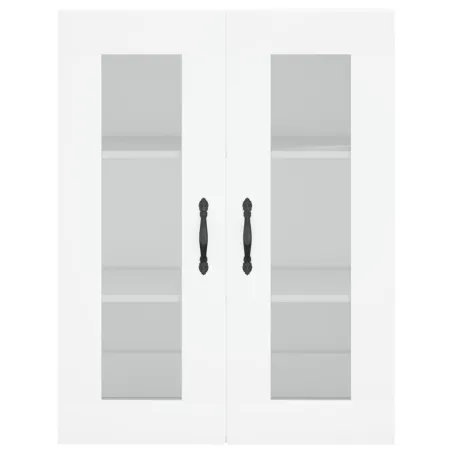 Buffet haut Blanc 69,5x34x180 cm Bois d'ingénierie