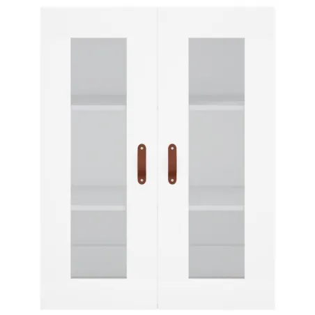 Buffet haut Blanc 69,5x34x180 cm Bois d'ingénierie