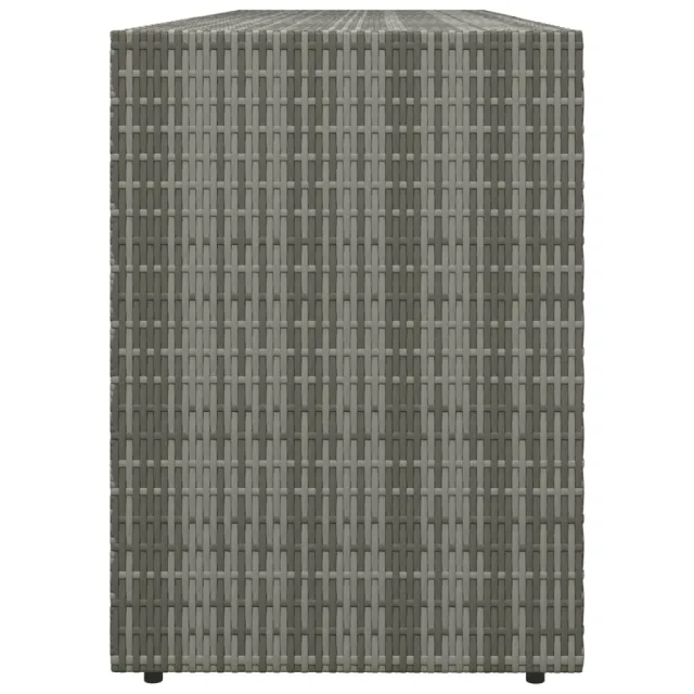 Armoire de rangement jardin Gris 198x55,5x80 cm Résine tressée