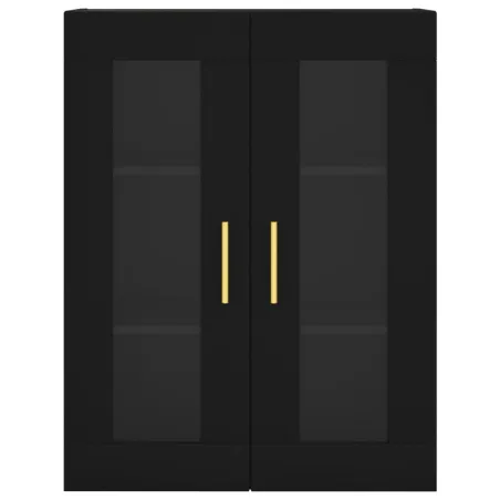 Buffet haut Noir 69,5x34x180 cm Bois d'ingénierie