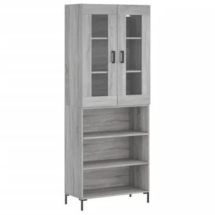 Buffet haut Sonoma gris 69,5x34x180 cm Bois d'ingénierie 2